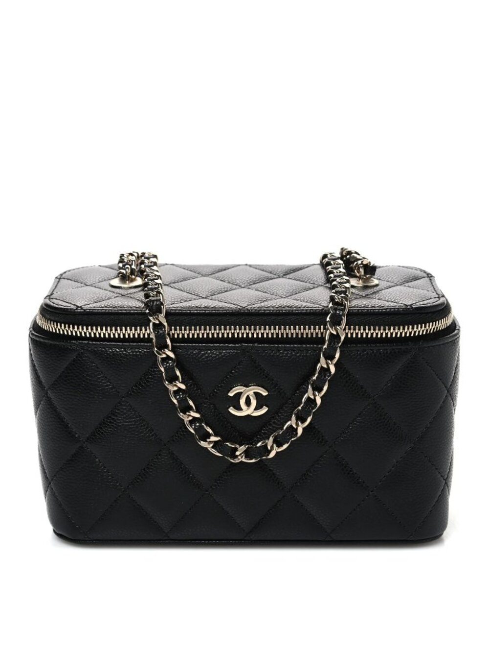 N-100. Chanel Caviar Quilted Vanity Bag Black